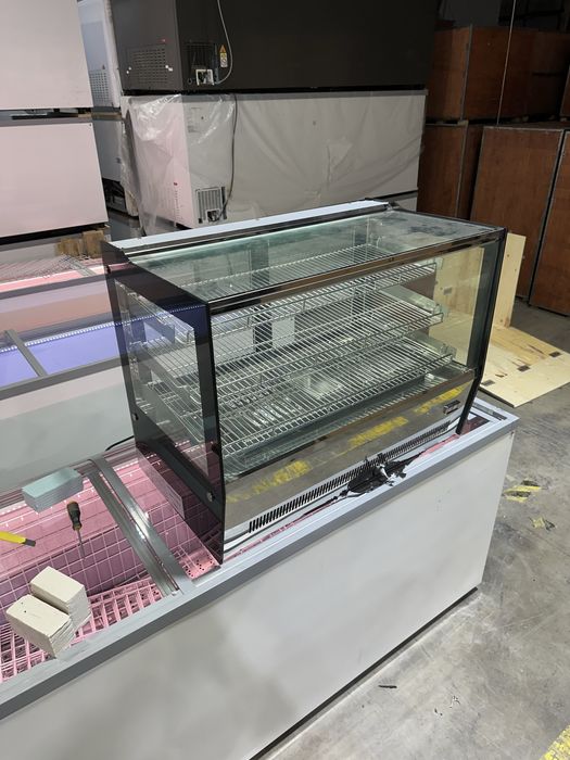 Vitrina de banc Lisa 120 cm / Refrigerare sau Vitrina calda / INOX