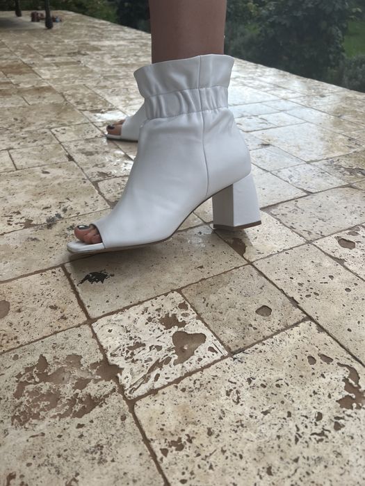 Ghete Piele stretch albe