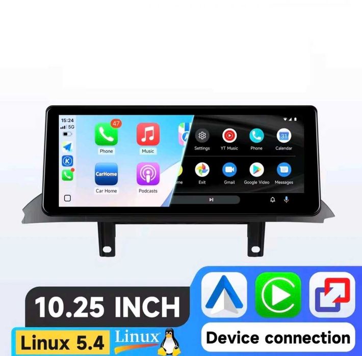 Navigatie BMW E90 Linux CarPlay & Android Auto Wireless