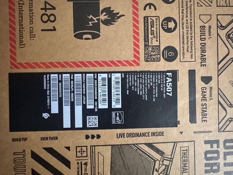 Laptop Gaming Asus Tuf Fa507