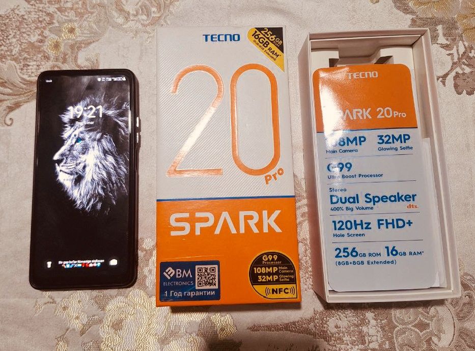 Kafolatlangan narxda siz uchun Tecno Spark 20 pro