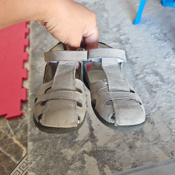 Sandale piele gri 26 Baby Avus