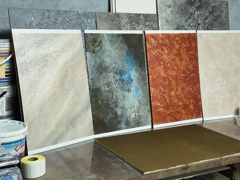 Услуги по нанесению декоративной штукатурки, команда декораторов ...