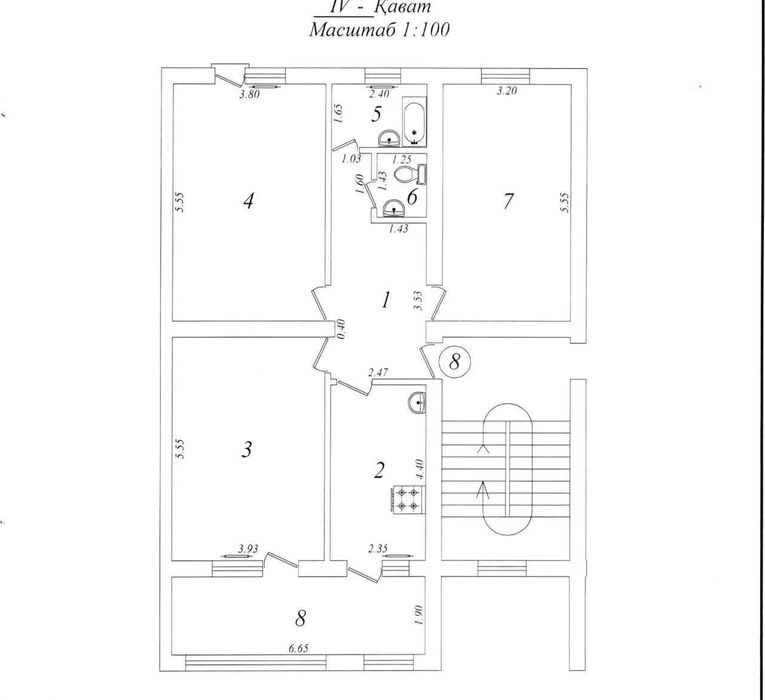 3-х комнатная,12 квартал Учтепа, банковская- 100м2
