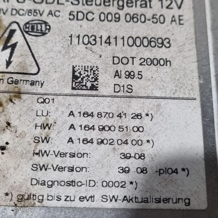 Balast Xenon Mercedes ML W164 Facelift 2008 - 2011 (1425) Stanga A1649020400