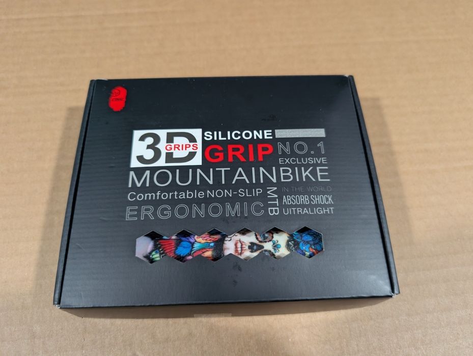 Mânere ghidon bicicletă 22mm silicon lock-on ergonomice MTB – Negru