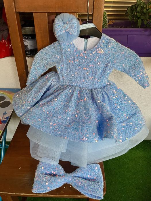 Официална рокля за бебе 12м.