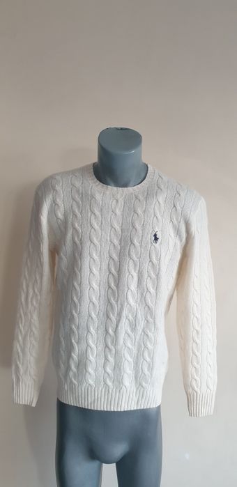 POLO Ralph Lauren Cable Wool / Cashmere Knit S НОВО ОРИГИНАЛ Mъжки  Пу