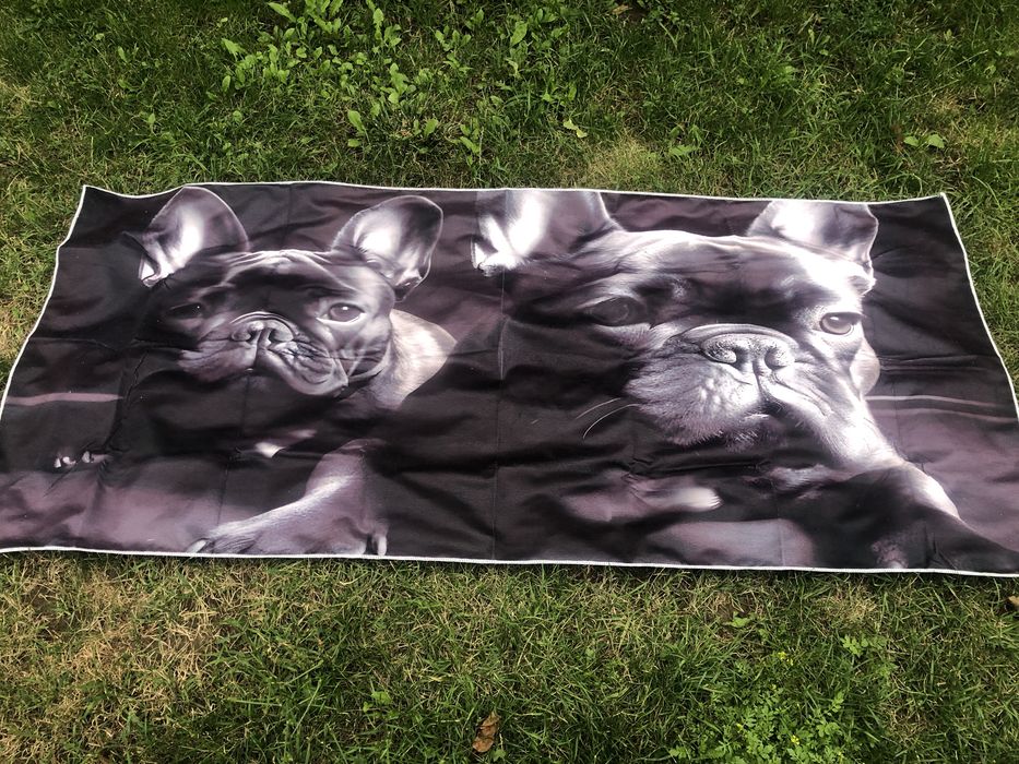 Prosop de plaja nou cu imprimeu Bulldog Francez