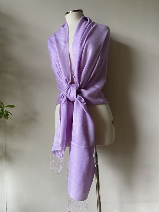 Лилав шал от кашмир, коприна, пашмина/ различни видове
