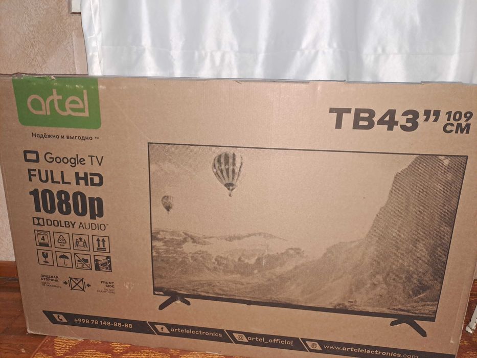 Artel Smart TV 43 yangi ochilmagan, karobkada