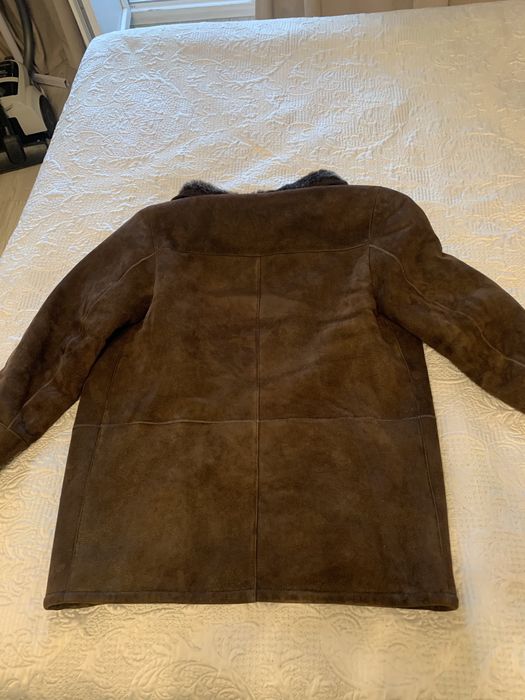 Мужска дубленка замшевая