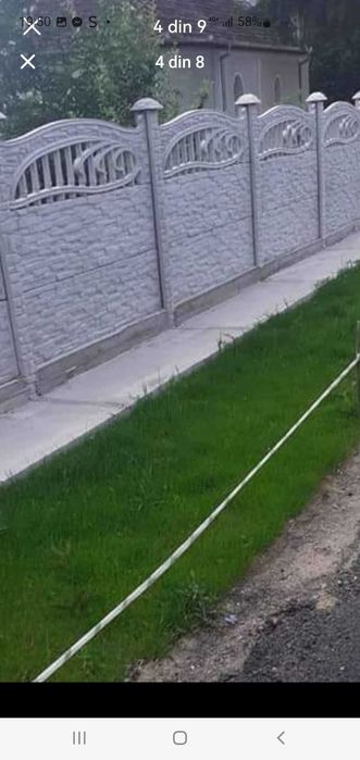 Gard din placi de beton