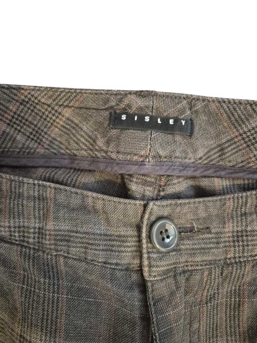 Кариран панталон Sisley 100% памук