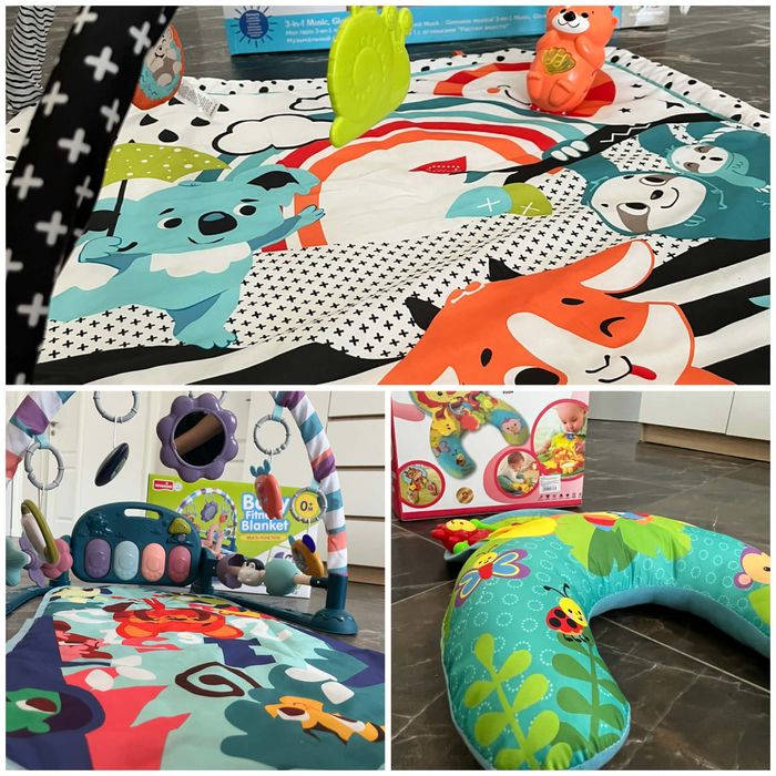 Salteluta, centru si pernuta pentru activitati bebelus (tummy time)