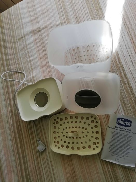 Стерилизатор Нагревател Chicco 2в1 Бебешки Детски Модулен Пара Шишета