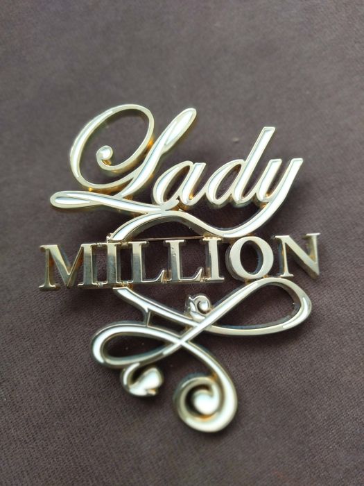 Златиста брошка Lady Million by Paco Rabanne