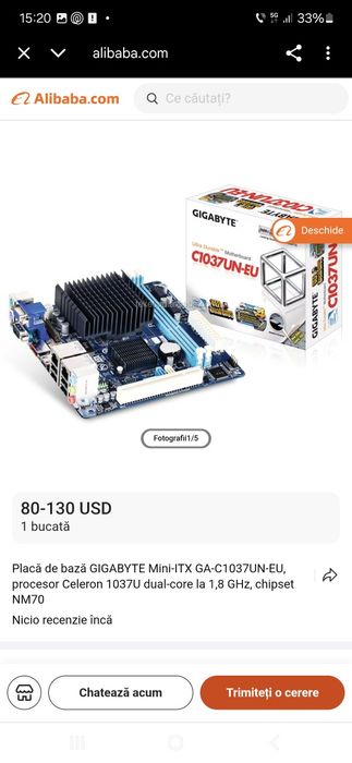 Placa de bază GYGABYTE GA-C1037-UN-EU Mini-ltx