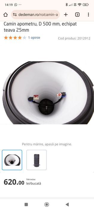 Cămin apometru D 500mm echipat cu țeavă 25 mm