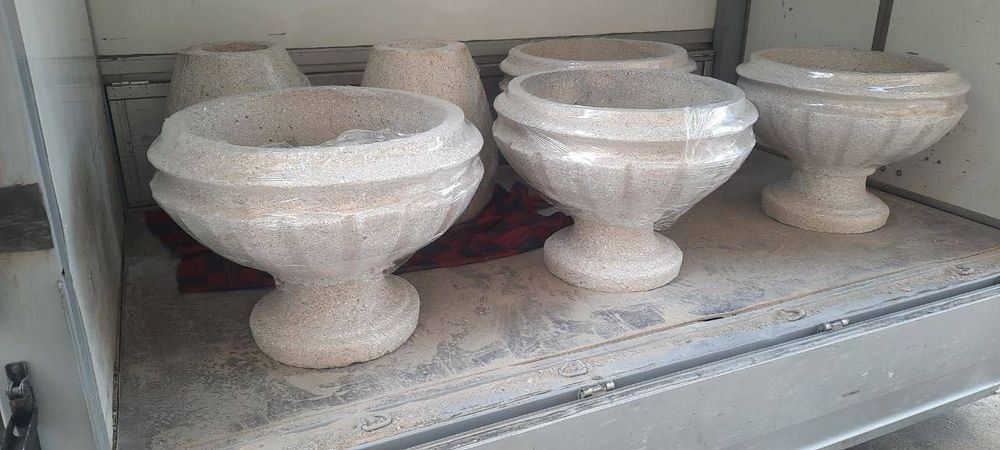 Бетондан ясалган гул туваклар, кашпо, вазон, мусор урно, бордюрлар