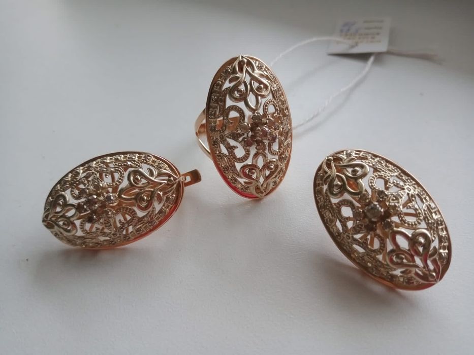 Бриллиантовый набор 583 пробы.СССР.