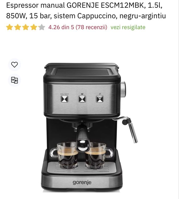 Espressor cafea GORENJE NOU