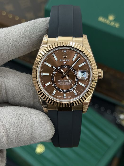Rolex Sky-Dweller Oysterflex Everose Chocolate
