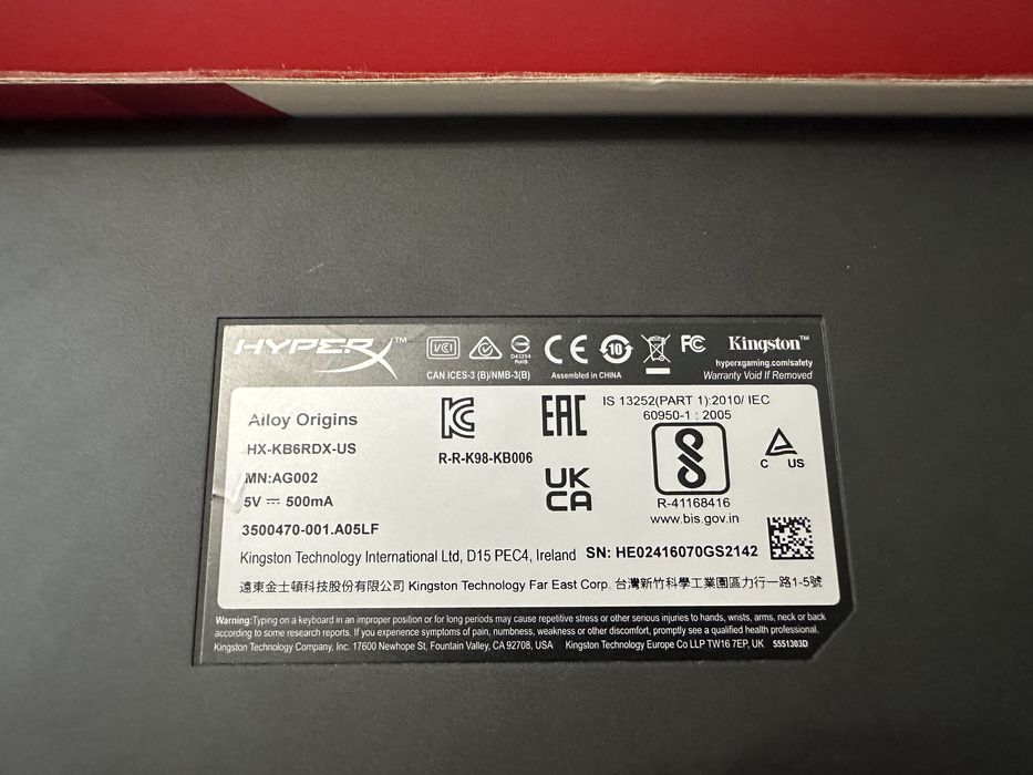 Tastatura Mecanică HyperX Alloy Origins