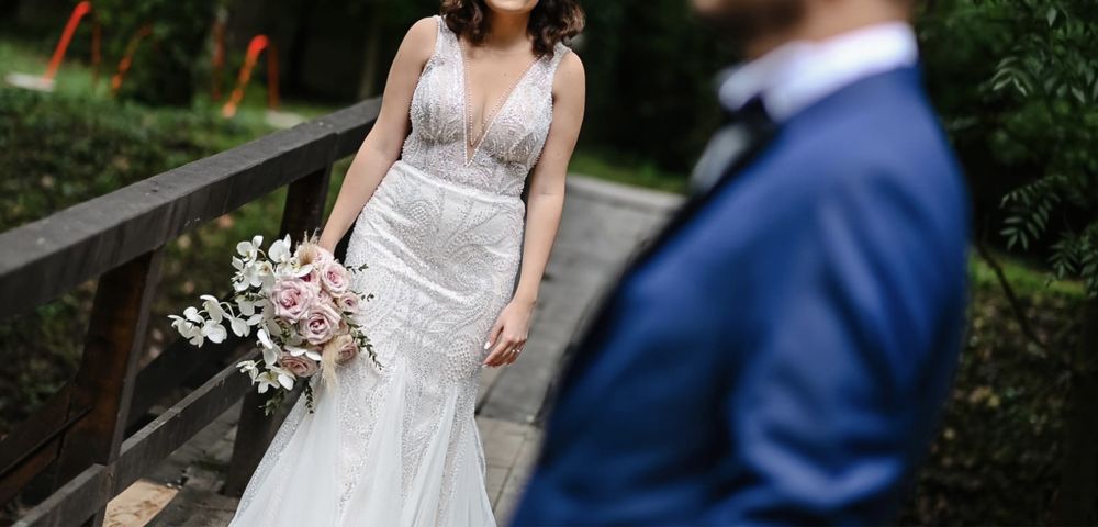 Rochie mireasa LuceSposa 2022 + cordon talie CADOU + voal CADOU