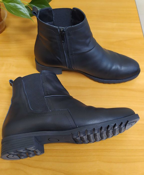 Дамски елегантни кожени боти, естествена кожа, 38 номер