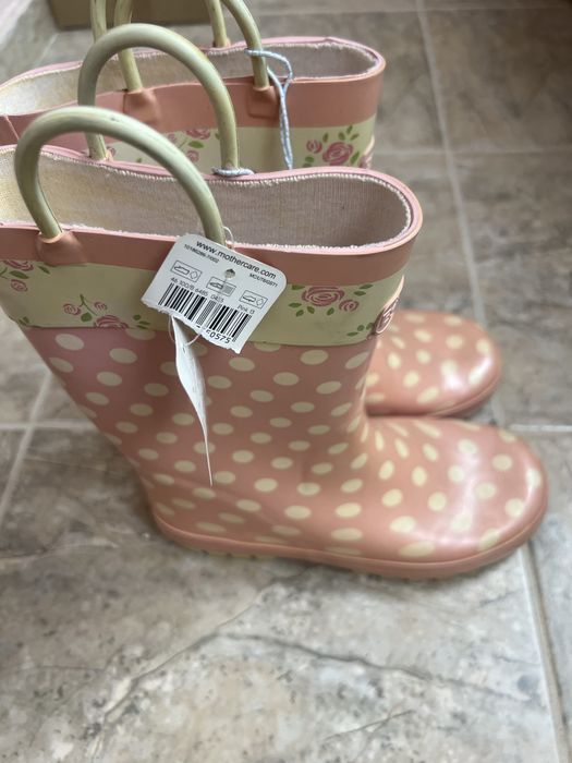 Сапоги резиновые для девочек бренд Mothercare