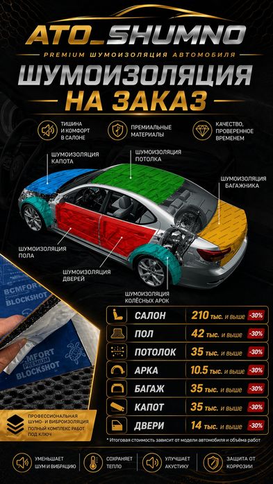 Автошумка на заказ!!!