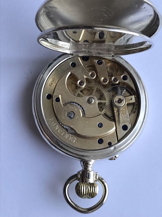 Часы карманные серебро антиквариат Longines