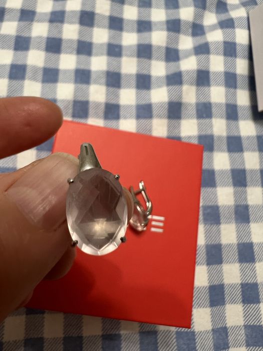 Серьги Lucente из серебра с розовым кварцем