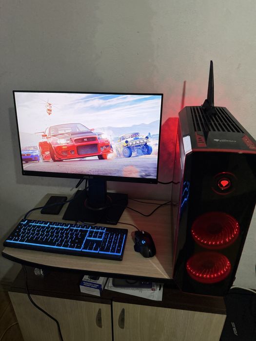 i5 10 GEN 10600K.4,8GHZ 12CORE 32GB  ddr4,ssd nvme 512GB video 8GB GTX1070 monitor24 nou LG 120HZ