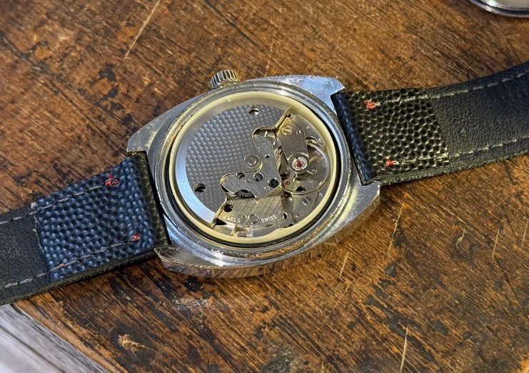 Ceas Delvina automatic 36mm swiss made data dubla