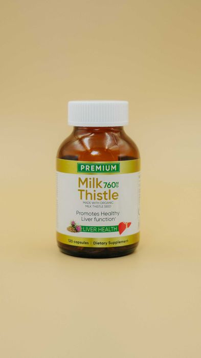 Milk Thistle capsules 760мг № 120 в стеклянной банке