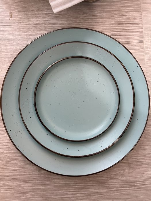 Сервис посуда набор голубого оттенка