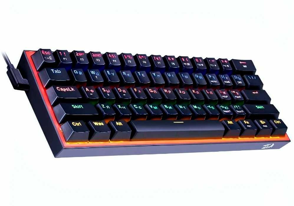 Клавиатура Redragon FIZZ механическая проводная оригинал  (60%) RU/EN