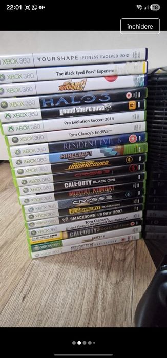 Xbox 360 Slim 250GB + 33 jocuri