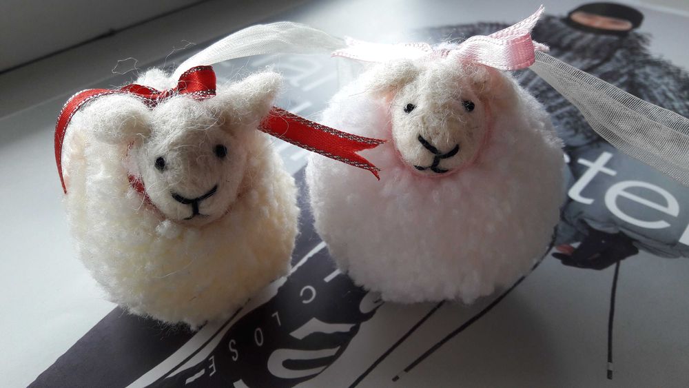 сувенир барашек помпон брелок