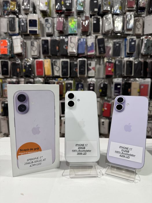 iSellStore Valcea: iPhone 17 256GB/512GB White/Lavander
