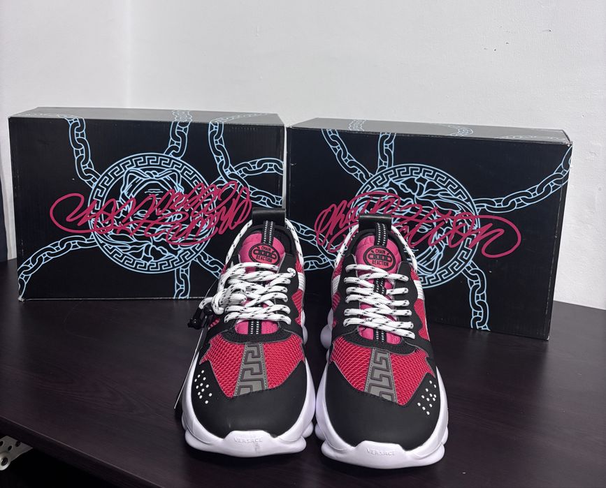 Adidasi Versace Chain Reaction White & Red