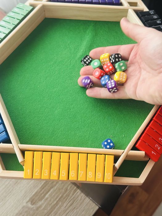 Joc nou lemn colorat creativ competitiv shut de box sase persoane mare