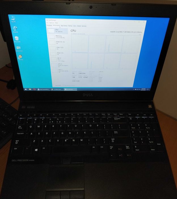 Laptop Intel i7, 32Gb Ram, Nvidia Profes. 2Gb, 3 SSD-uri, 2 baterii noi