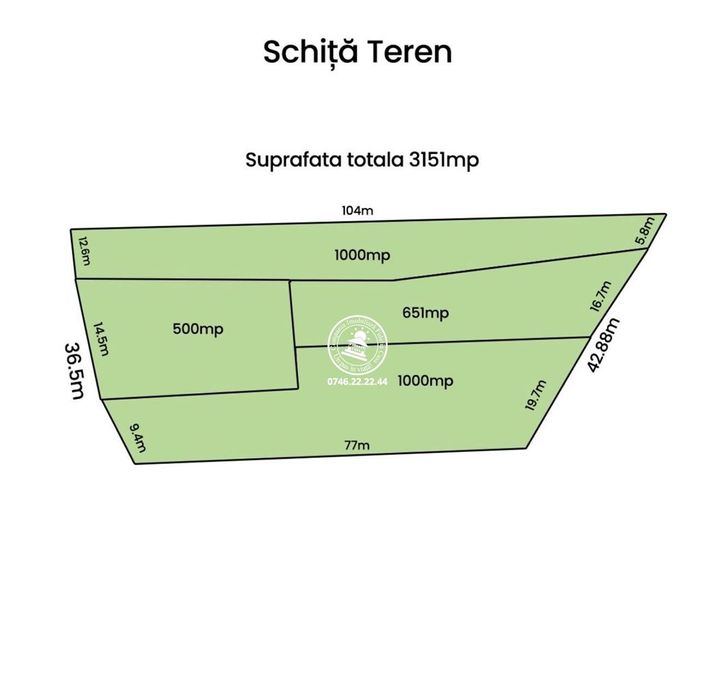 Teren 3151mp de vânzare în Iasi, Bucium