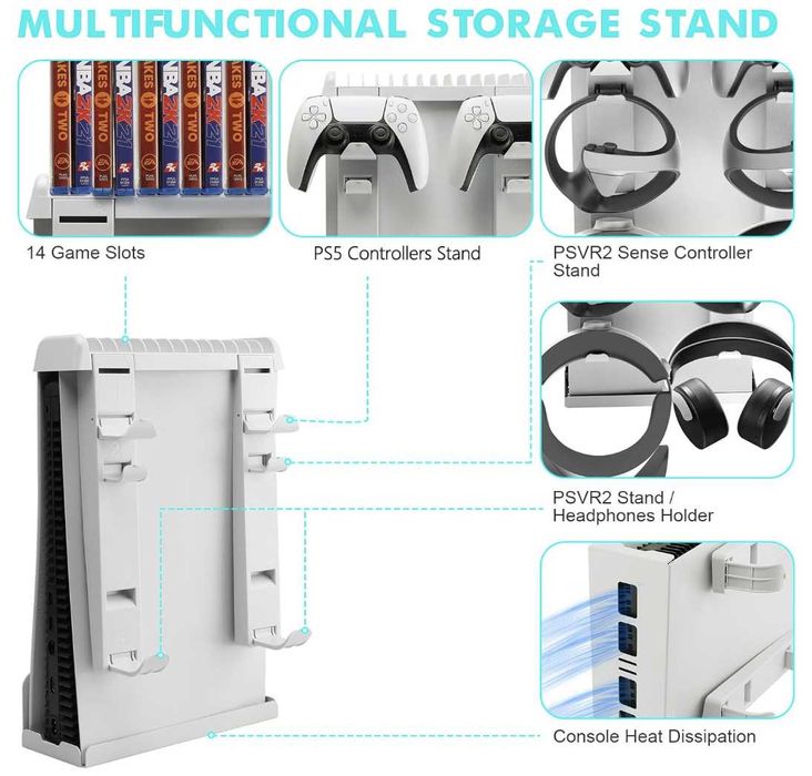 Suport de perete pentru console si accesorii PS5