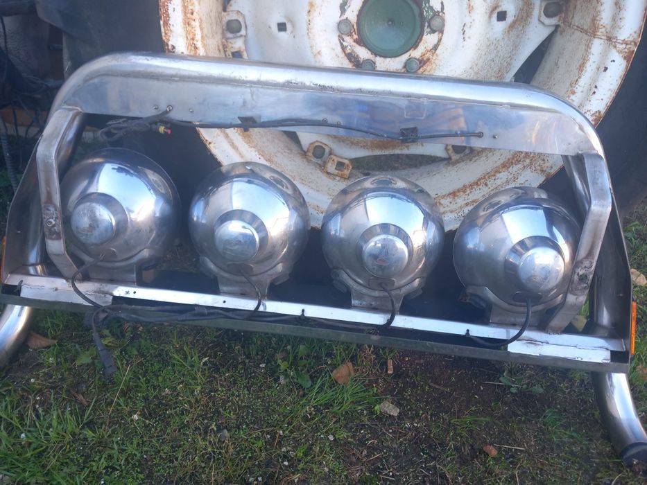 Bull bar Daf XF proiectoare Hella chromium inox custom made nu Kelsa Trux Bragan show truck tuning TTA strands