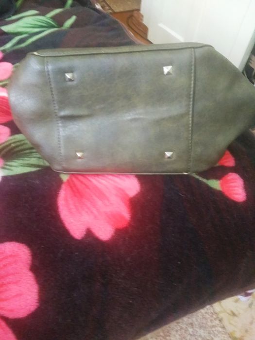 Сумка кожзам зелёная