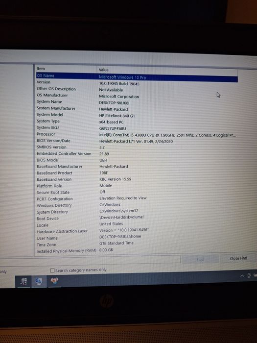 Laptop HP EliteBook 840 G1 , i5-4300U ,8 GB , ssd 240 GB  , 14"